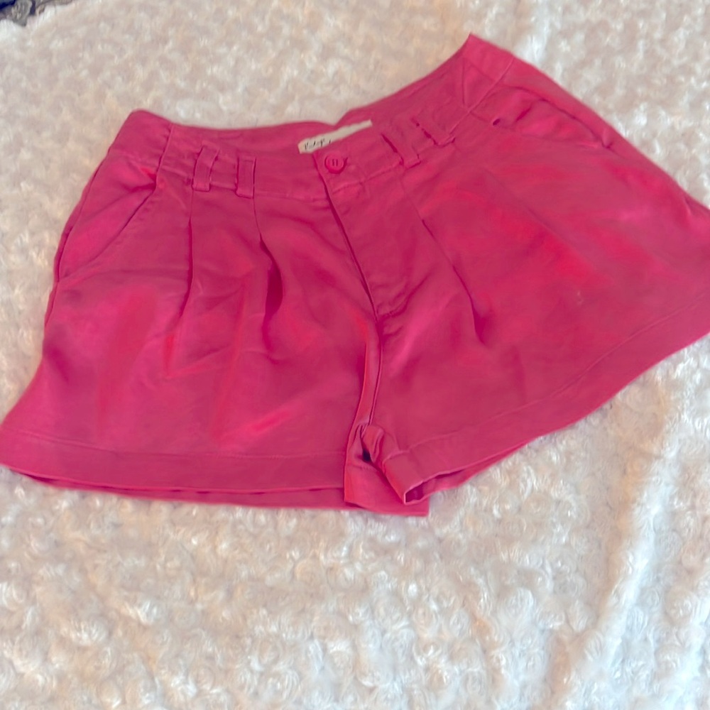 Hot pink satin Vintage Havana shorts - size small.
